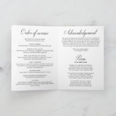 Elegantes Foto zur Beerdigung des Gedächtnisses Programm (Innenseite)