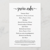 Elegantes Foto zur Beerdigung des Gedächtnisses Programm (Rückseite)