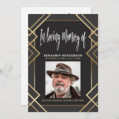 Elegantes Foto zur Beerdigung des Gedächtnisses Programm (Vorne/Hinten)