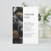 Elegantes Foto zur Beerdigung des Lebens durch die Dankeskarte (Stehend Vorderseite)