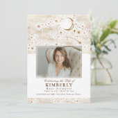 Elegantes Foto zur Beerdigung des Lebens Einladung (Stehend Vorderseite)