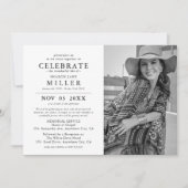 Elegantes Foto zur Beerdigung des Lebens Einladung (Vorderseite)