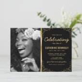 Elegantes Foto zur Beerdigung Einladung (Stehend Vorderseite)