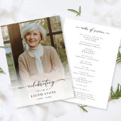 Elegantes Foto zur Beerdigung Programm