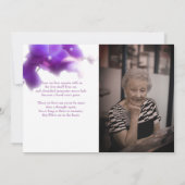 Elegantes Foto zur Beerdigung von Flora Ankündigung (Rückseite)