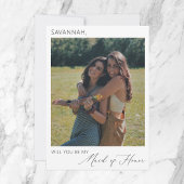 Elegantes Foto zur Minimalistischen Trauzeugin Einladung