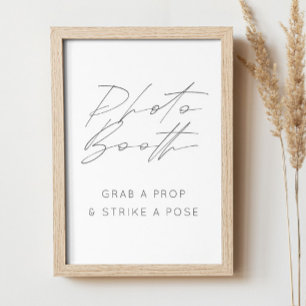 Elegantes Fotobox-Schild   Minimalistische Hochzei Poster