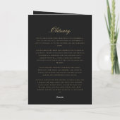 Elegantes Fotogedenkprogramm zum Feiern des Lebens Karte (Rückseite)