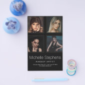 Elegantes Fotomaterial Makeup und Frisur Flyer (Einzeln)