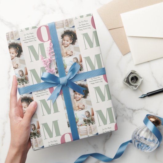 Elegantes Fotomaterial zum Muttertag Geschenkpapier (Schenken)