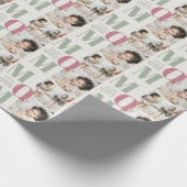 Elegantes Fotomaterial zum Muttertag Geschenkpapier (Ecke)