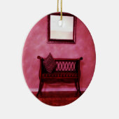 Elegantes Foyer Settee Sitzspiegel Innendesign Keramikornament (Rechts)