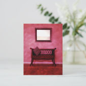 Elegantes Foyer Settee Sitzspiegel Innendesign Postkarte (Stehend Vorderseite)