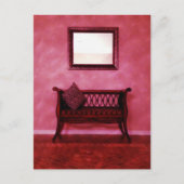 Elegantes Foyer Settee Sitzspiegel Innendesign Postkarte (Vorderseite)