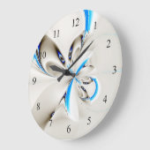 Elegantes Fraktal-blaue Wand-Uhr Große Wanduhr (Winkel)