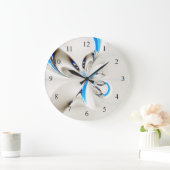 Elegantes Fraktal-blaue Wand-Uhr Große Wanduhr (Zuhause)