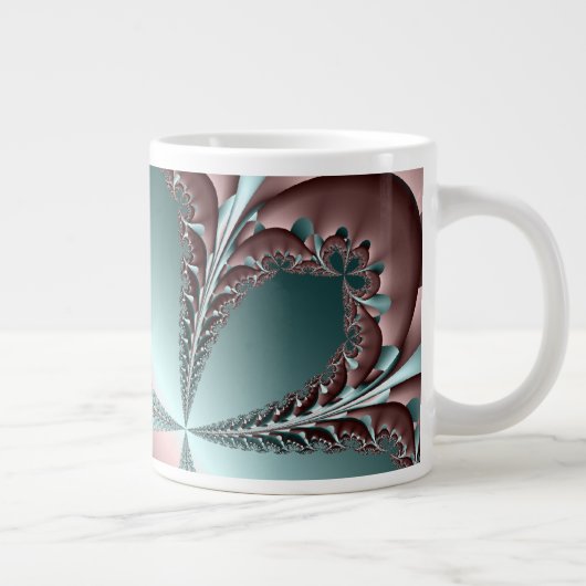 Elegantes Fraktal Jumbo-Tasse (Rechts)