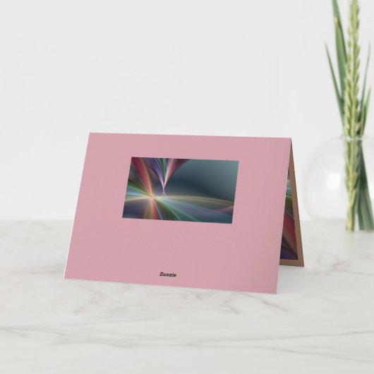 Elegantes Fraktal Pastel Rainbow Color Design Karte (Rückseite)