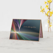 Elegantes Fraktal Pastel Rainbow Color Design Karte (Gelbe Blume)