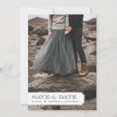 Elegantes Frame-Foto-Overlay Save the Date (Vorderseite)