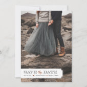 Elegantes Frame-Foto-Overlay Save the Date (Vorderseite)
