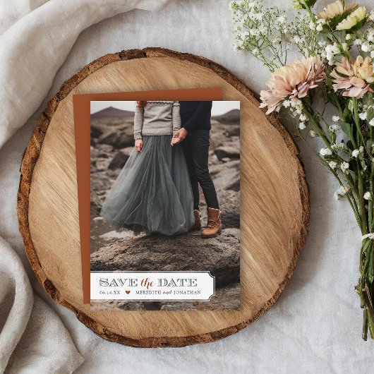 Elegantes Frame-Foto-Overlay Save the Date