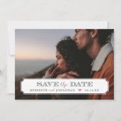 Elegantes Frame-Foto-Overlay Save the Date (Vorderseite)