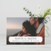Elegantes Frame-Foto-Overlay Save the Date (Stehend Vorderseite)