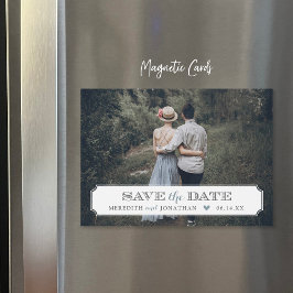 Elegantes Frame-Foto-Overlay Save the Date Magnetkarte