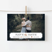 Elegantes Frame-Foto-Overlay Save the Date Magnetkarte
