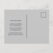 Elegantes Frame Silver und Black Foto Ankündigungspostkarte (Rückseite)