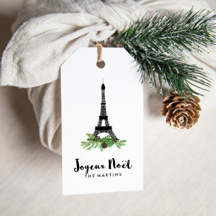 Elegantes Franzosen Joyeux Weihnachten mit Geschenkanhänger
