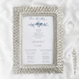 Elegantes französisches Blue Floral Toile Programm