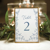 Elegantes französisches Brautparty Tischnummer