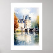 Elegantes französisches Castle Poster (Vorne)