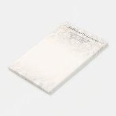 Elegantes französisches Damask Ivory Beruflich Bus Post-it Klebezettel (angewinkelt)