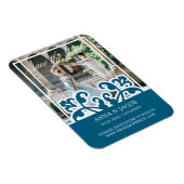 Elegantes französisches Foto Save the Date Einladu Magnet (Rechte Seite)