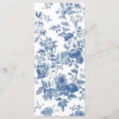 Elegantes französisches Hochzeitsmenü Menükarte (Rückseite)