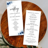 Elegantes französisches Hochzeitsprogramm für Vint