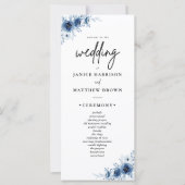 Elegantes französisches Hochzeitsprogramm für Vint (Vorderseite)