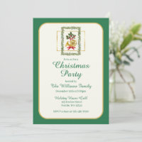 Elegantes französisches Horn Weihnachten Grün