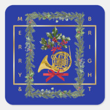 Elegantes französisches Horn Weihnachten Königlich