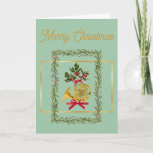 Elegantes französisches Horn Weihnachten Salbei Gr