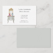 Elegantes französisches Möbeldesign Visitenkarte (Vorne/Hinten)