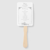 Elegantes französisches Rokoko-Floral-Programm Fächer (Vorderseite)