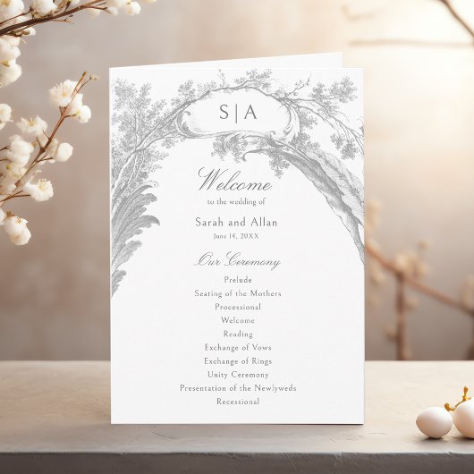 Elegantes französisches Rokoko-Floral-Programm Programm