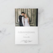 Elegantes französisches Rokoko Frame Foto Dankeskarte (Innenseite)