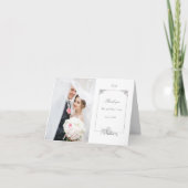 Elegantes französisches Rokoko Frame Foto Dankeskarte (Vorderseite)