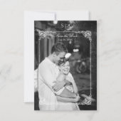 Elegantes französisches Rokoko Frame Foto Save The Date (Vorderseite)