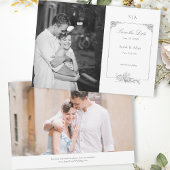 Elegantes französisches Rokoko Frame Foto Save The Date